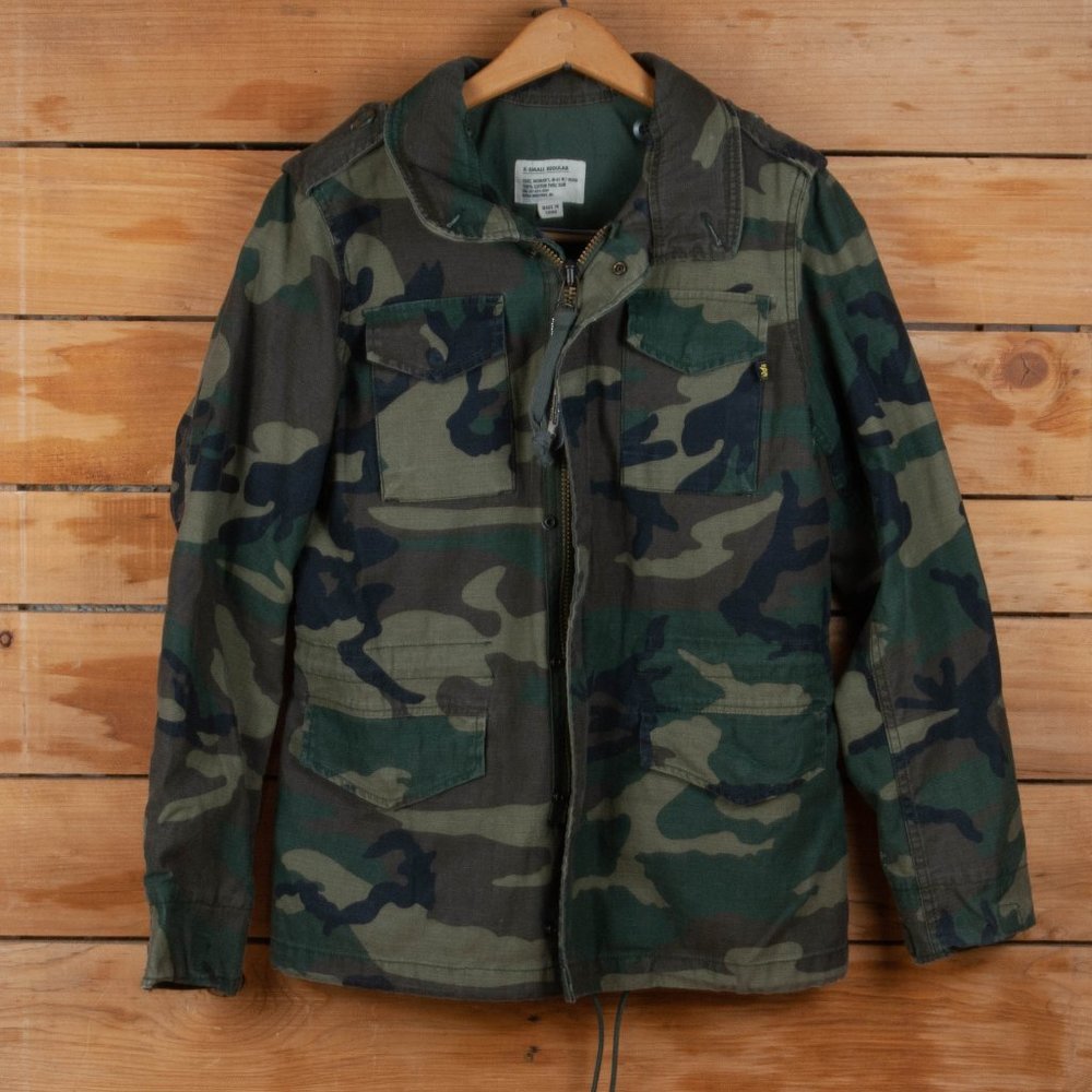 Alpha Industries M-65 Defender Woodland Camo Jacket- Women's XS